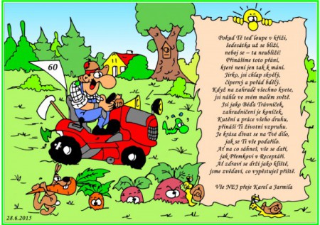 přání k 60. narozeninám - zahrádkář